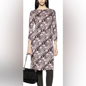 Tory Burch Dagny Silk Jersey Dress Sz L